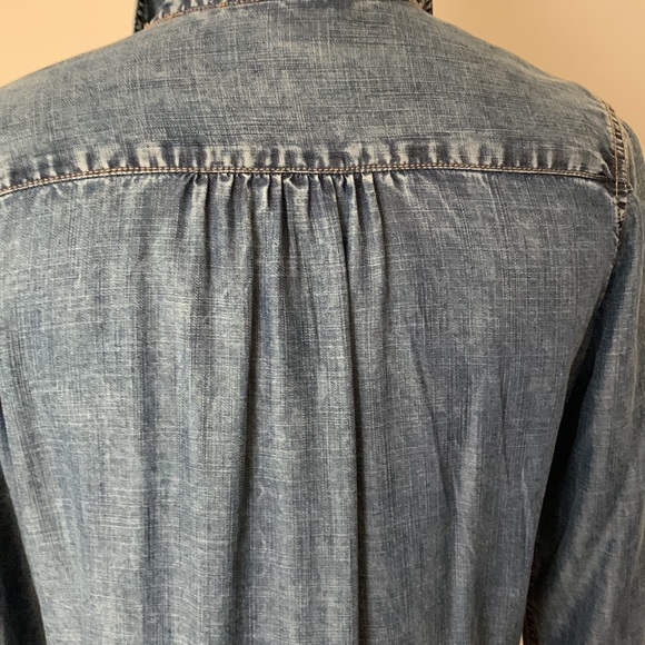 Soft Surroundings embroidered jean shirt - Picture 7 of 11